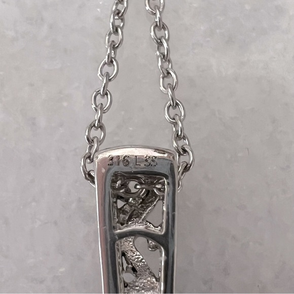 Citrine Gemstone Trilogy Pendant Necklace - Picture 8 of 11